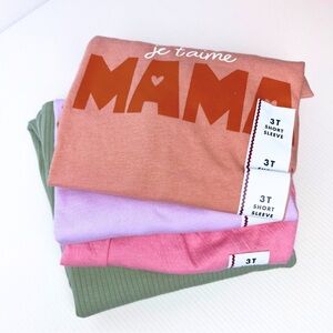 NWT Cat & Jack girls size 3T bundle lot of three tops and one dress